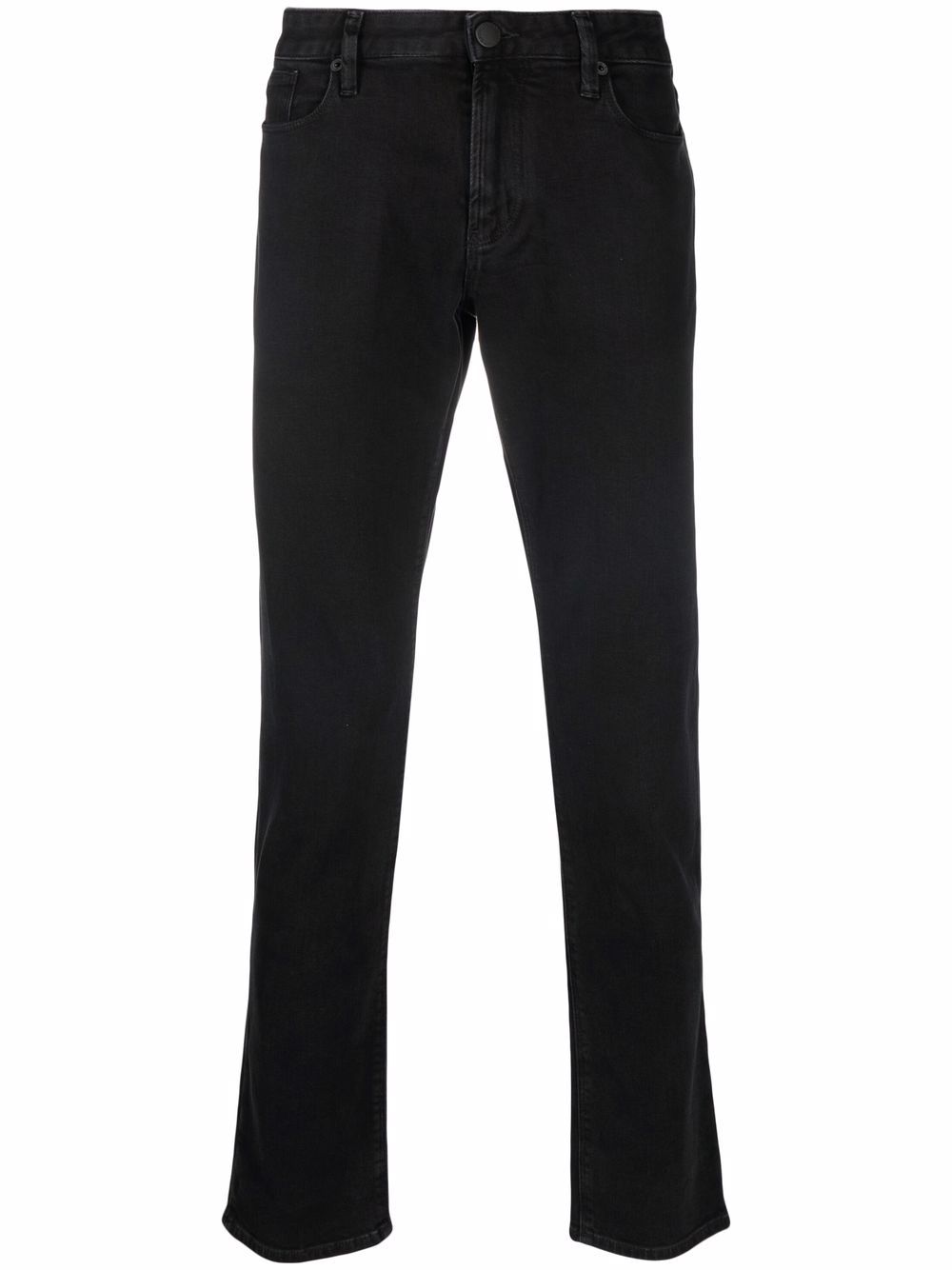 Emporio Armani low-rise slim-cut jeans - Black von Emporio Armani