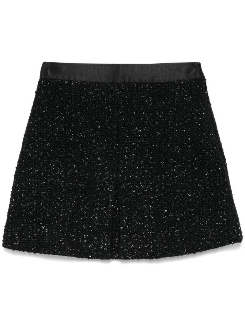 Emporio Armani lurex sequinned mini skirt - Black von Emporio Armani