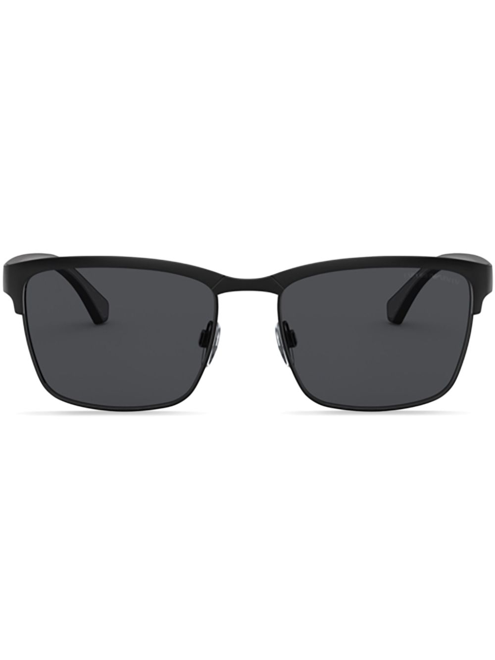 Emporio Armani matte square sunglasses - Black von Emporio Armani