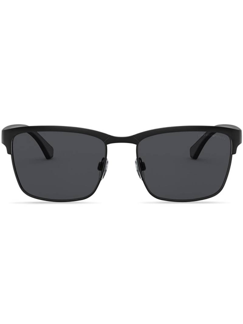 Emporio Armani matte square sunglasses - Black von Emporio Armani