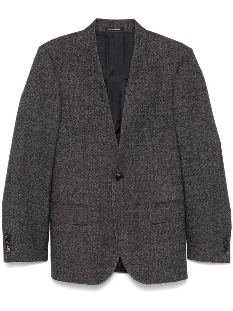 Emporio Armani mélange-effect blazer - Grey von Emporio Armani