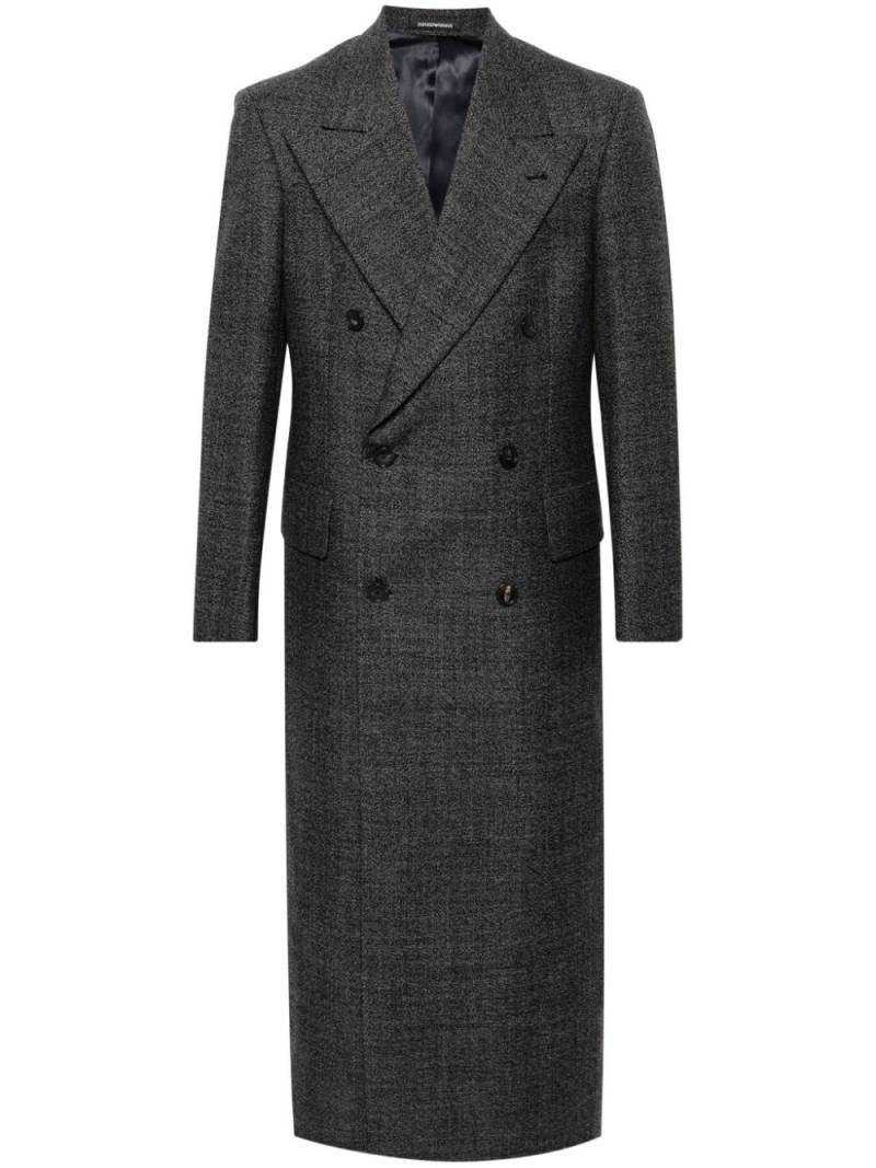 Emporio Armani mélange-effect coat - Grey von Emporio Armani