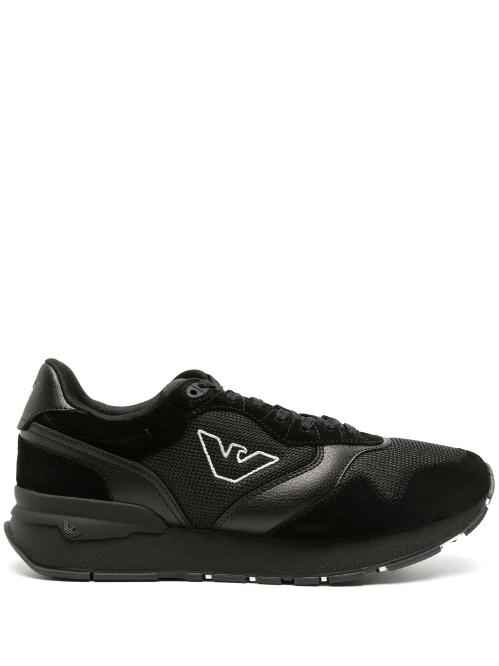 Emporio Armani mesh-panel low-top sneakers - Black von Emporio Armani