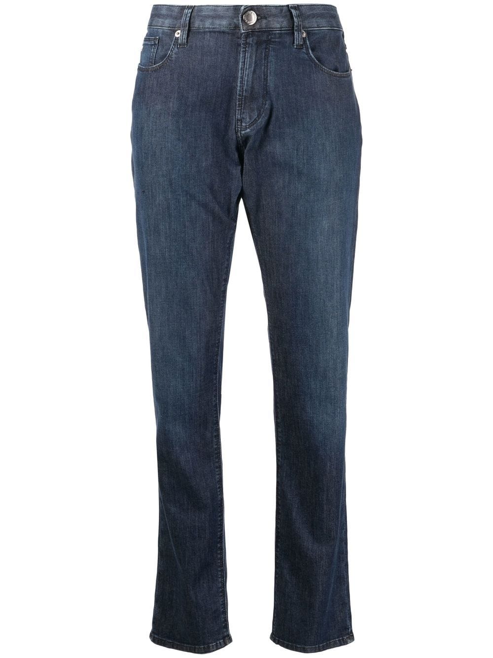Emporio Armani mid-rise slim-cut jeans - Blue von Emporio Armani