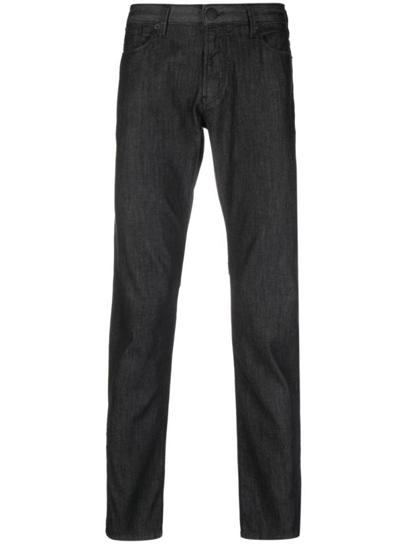 Emporio Armani mid-rise slim-fit jeans - Black von Emporio Armani