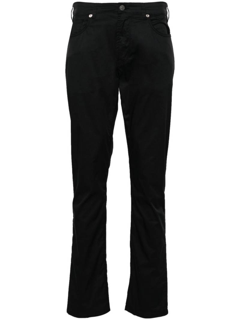 Emporio Armani mid-rise straight-leg chinos - Black von Emporio Armani