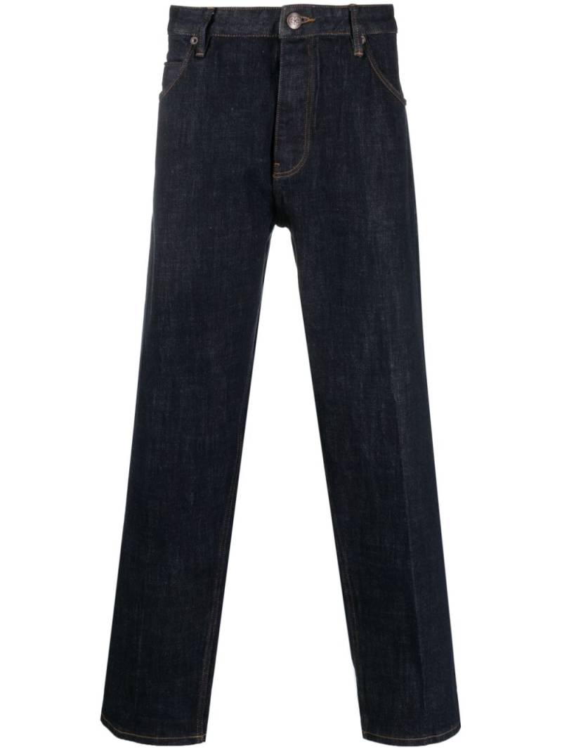 Emporio Armani mid-rise straight-leg jeans - Blue von Emporio Armani