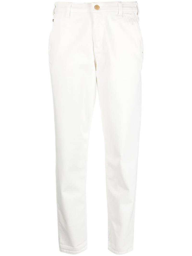 Emporio Armani mid-rise straight-leg trousers - White von Emporio Armani