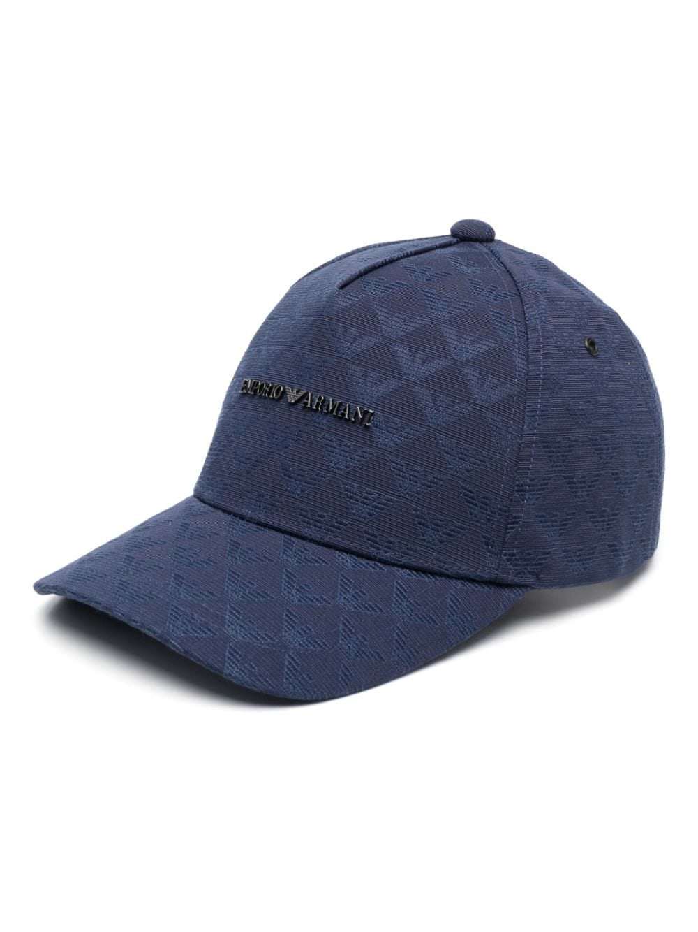 Emporio Armani monogram-pattern baseball cap - Blue von Emporio Armani