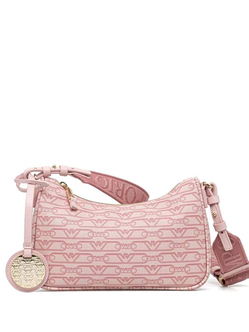 Emporio Armani monogram-pattern crossbody bag - Pink von Emporio Armani