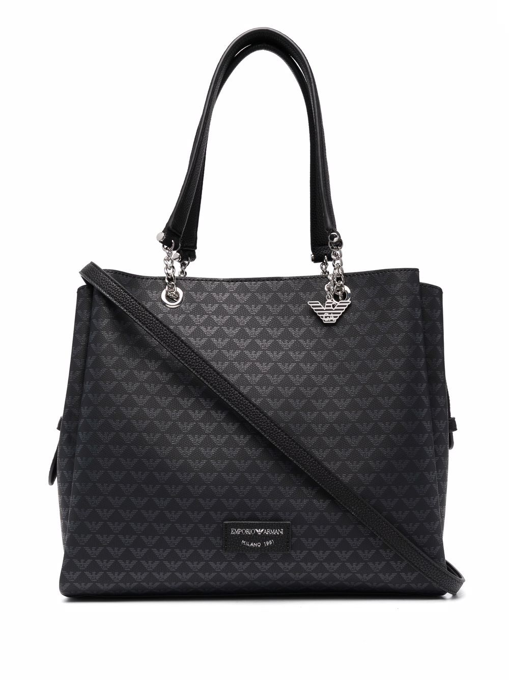 Emporio Armani monogram-print tote bag - Black von Emporio Armani