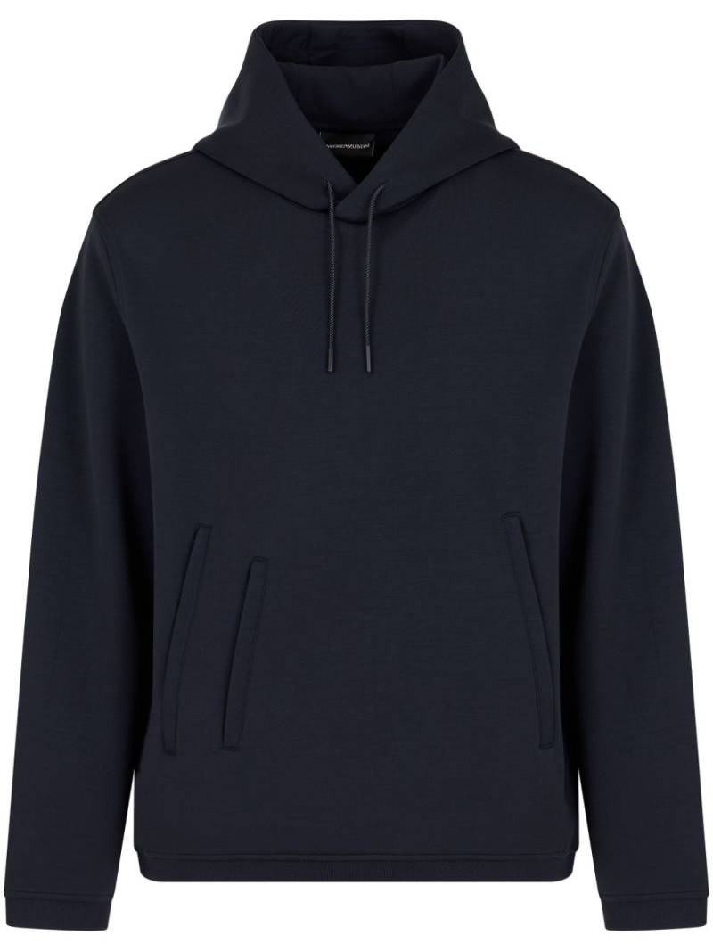 Emporio Armani multiple-pocket hoodie - Blue von Emporio Armani