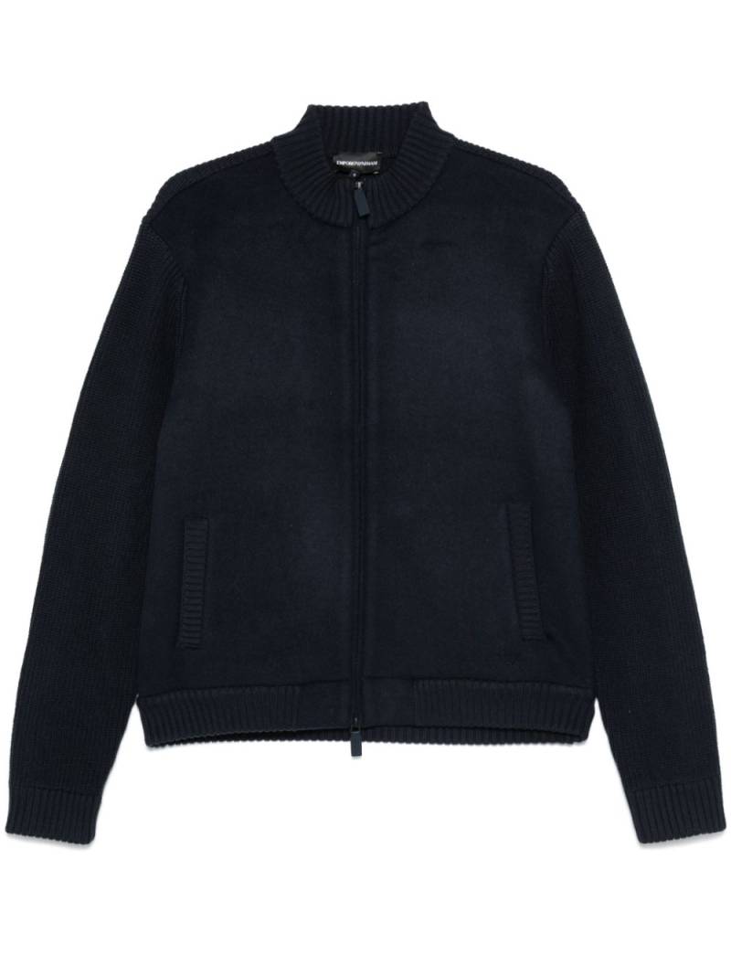 Emporio Armani panelled cardigan - Blue von Emporio Armani