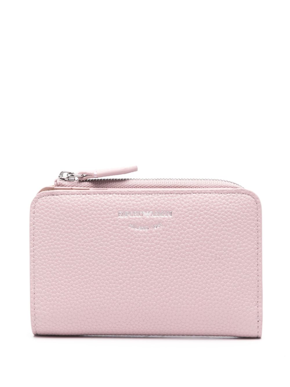 Emporio Armani pebbled-texture bi-fold wallet - Pink von Emporio Armani