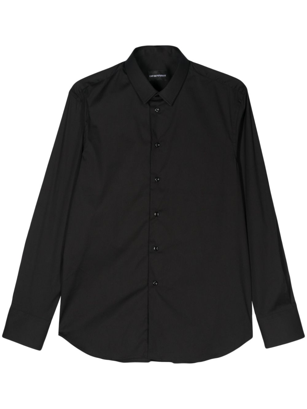 Emporio Armani plain long-sleeve shirt - Black von Emporio Armani