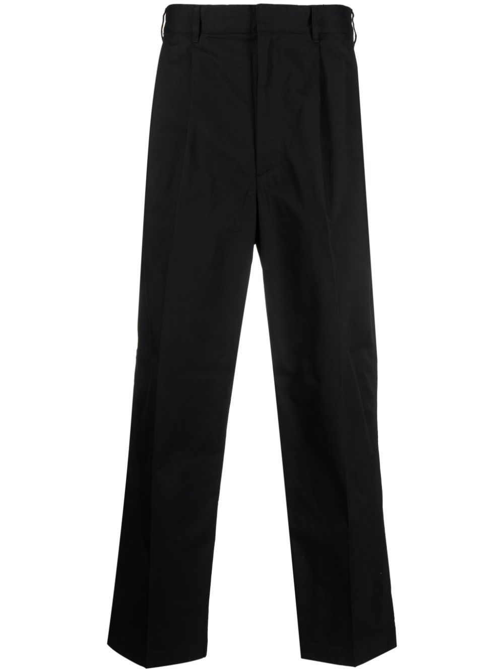 Emporio Armani pleat-detail straight-leg trousers - Black von Emporio Armani