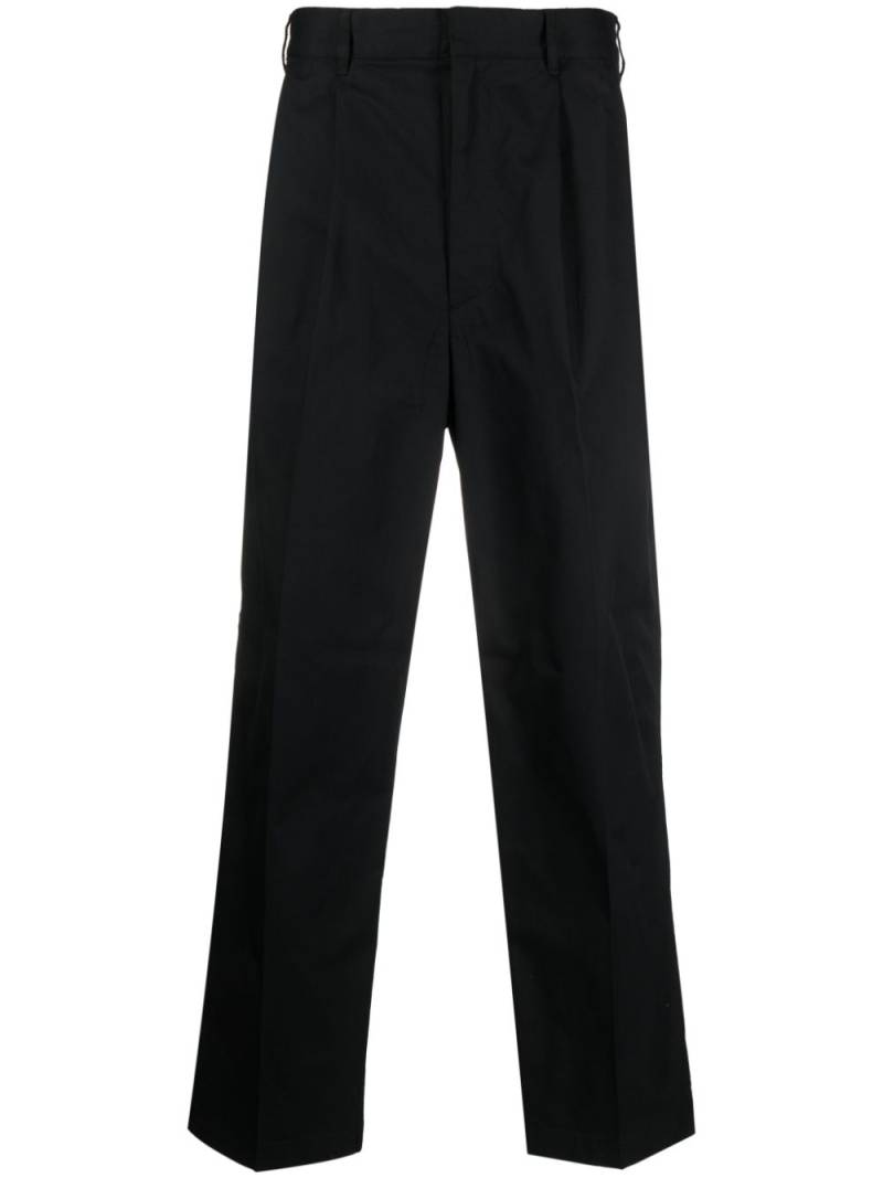 Emporio Armani pleat-detail straight-leg trousers - Black von Emporio Armani