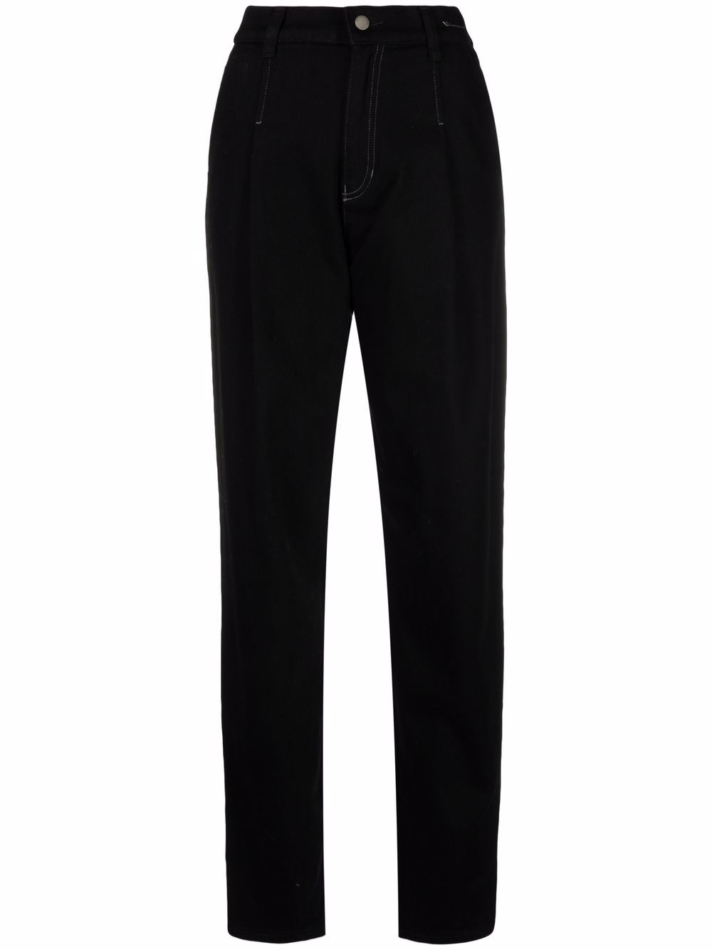 Emporio Armani pleat-details straight trousers - Black von Emporio Armani