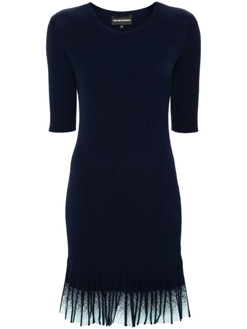 Emporio Armani pleated minidress - Blue von Emporio Armani