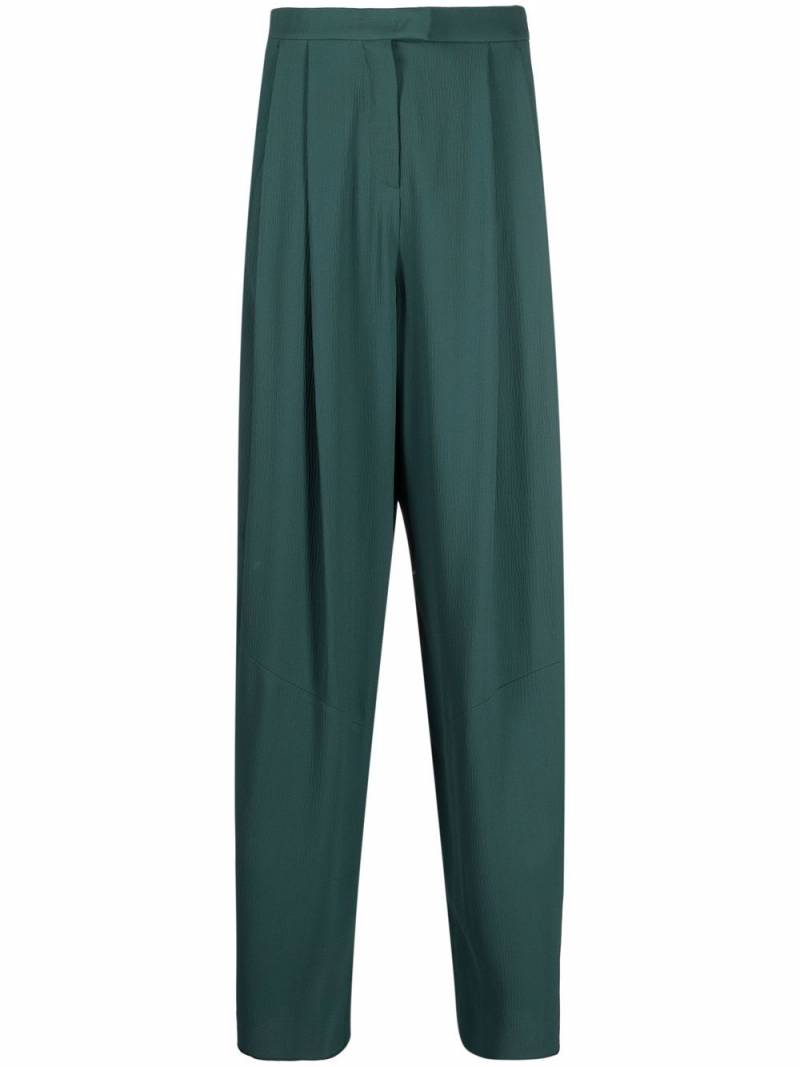 Emporio Armani pleated-waist trousers - Green von Emporio Armani