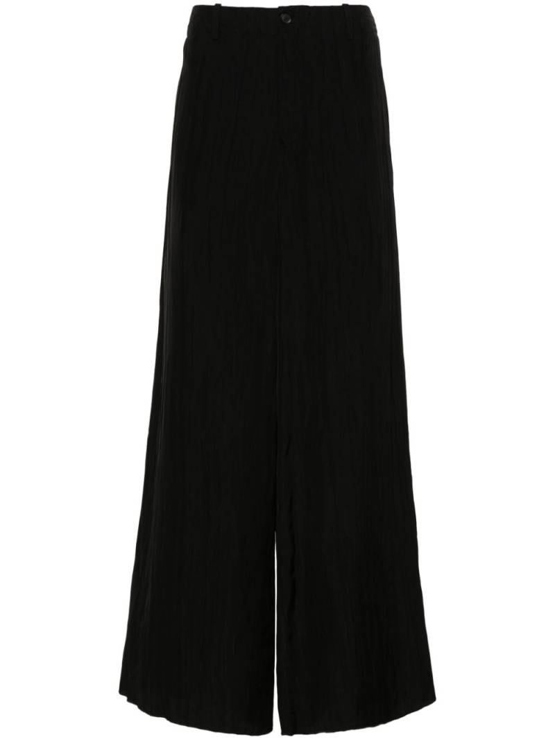 Emporio Armani pleated wide-leg trousers - Black von Emporio Armani