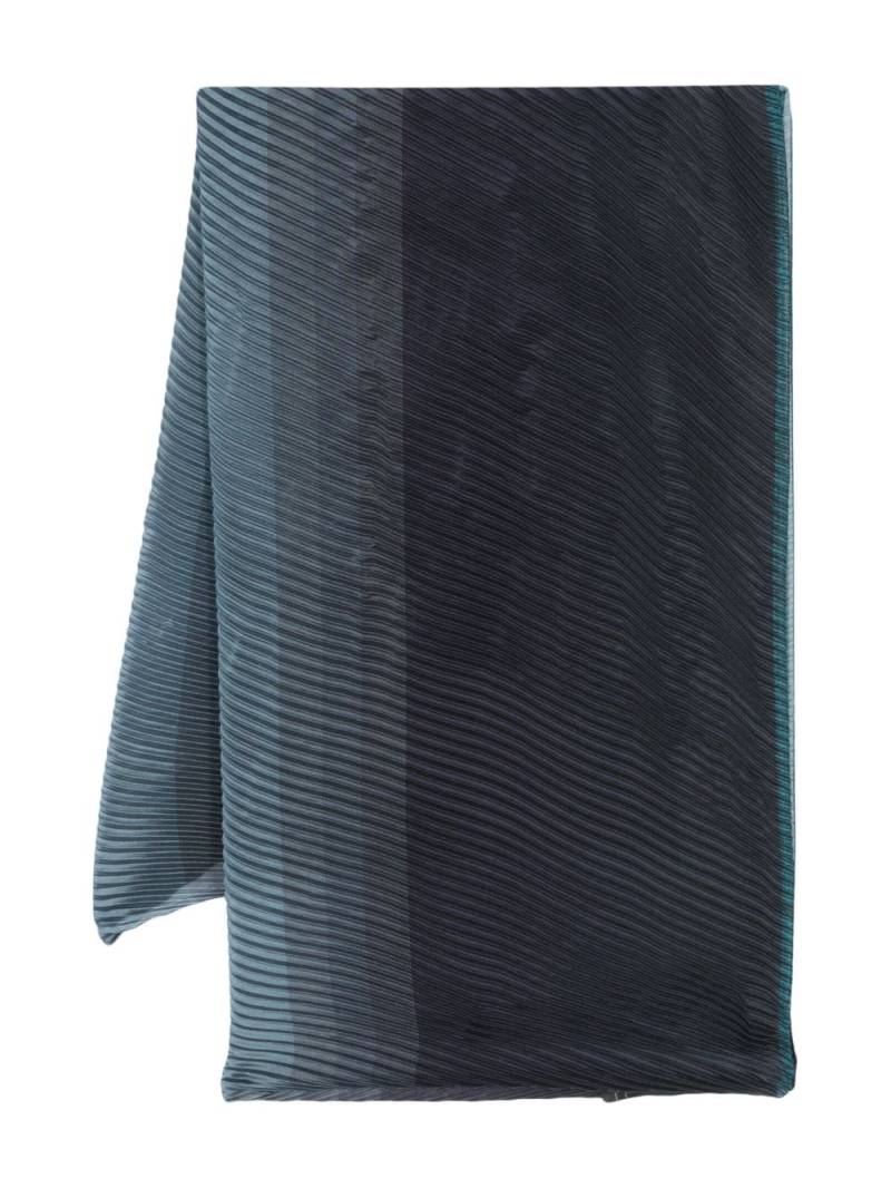 Emporio Armani plissé scarf - Blue von Emporio Armani