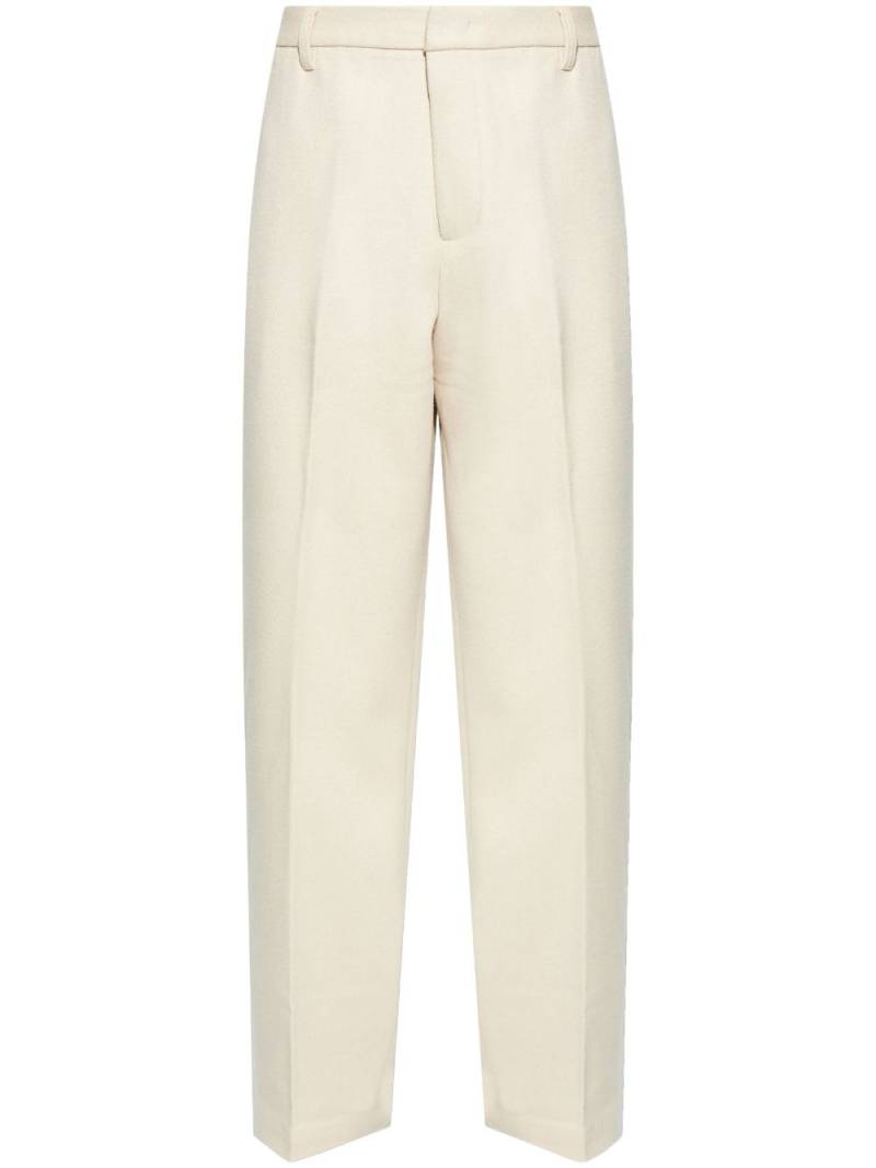 Emporio Armani pressed crease loose-fit trousers - Neutrals von Emporio Armani