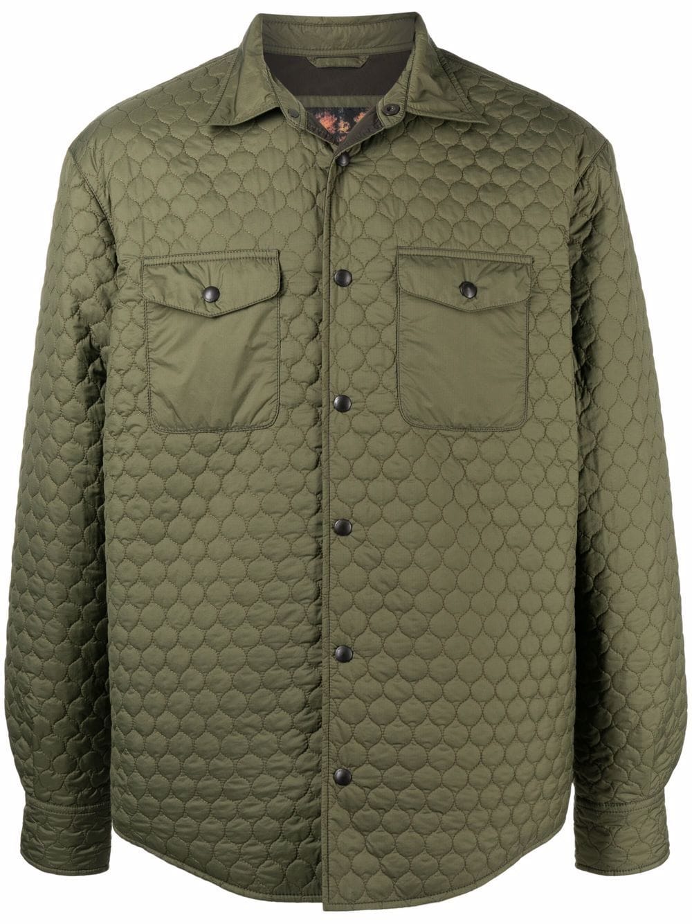 Emporio Armani quilted shirt jacket - Green von Emporio Armani