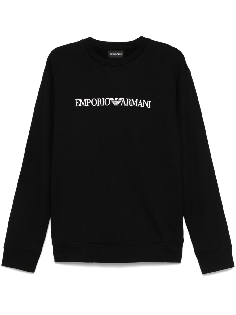 Emporio Armani raised-logo sweatshirt - Black von Emporio Armani