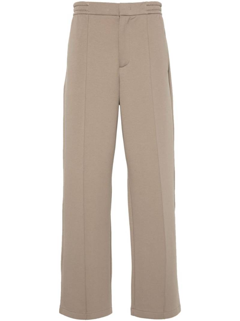 Emporio Armani raised-seam jersey track pants - Neutrals von Emporio Armani