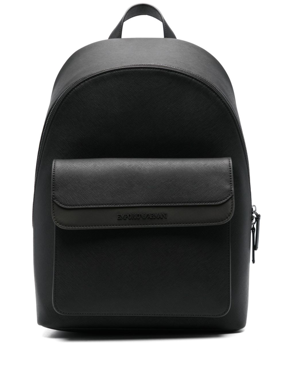 Emporio Armani recycled leather backpack - Black von Emporio Armani