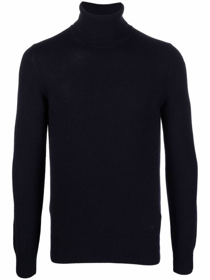 Emporio Armani roll-neck knitted jumper - Blue von Emporio Armani