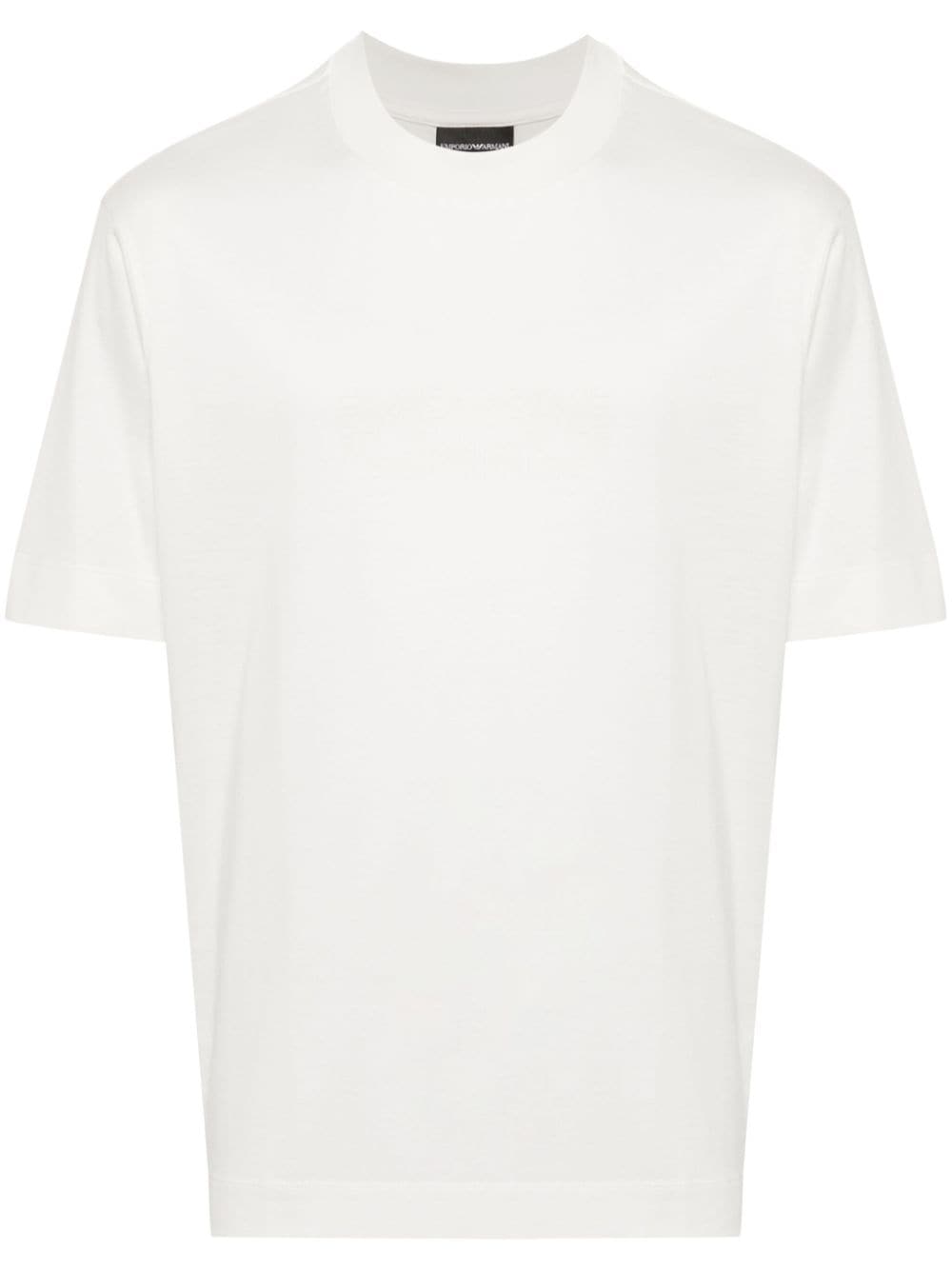 Emporio Armani rubberised-logo cotton T-shirt - White von Emporio Armani