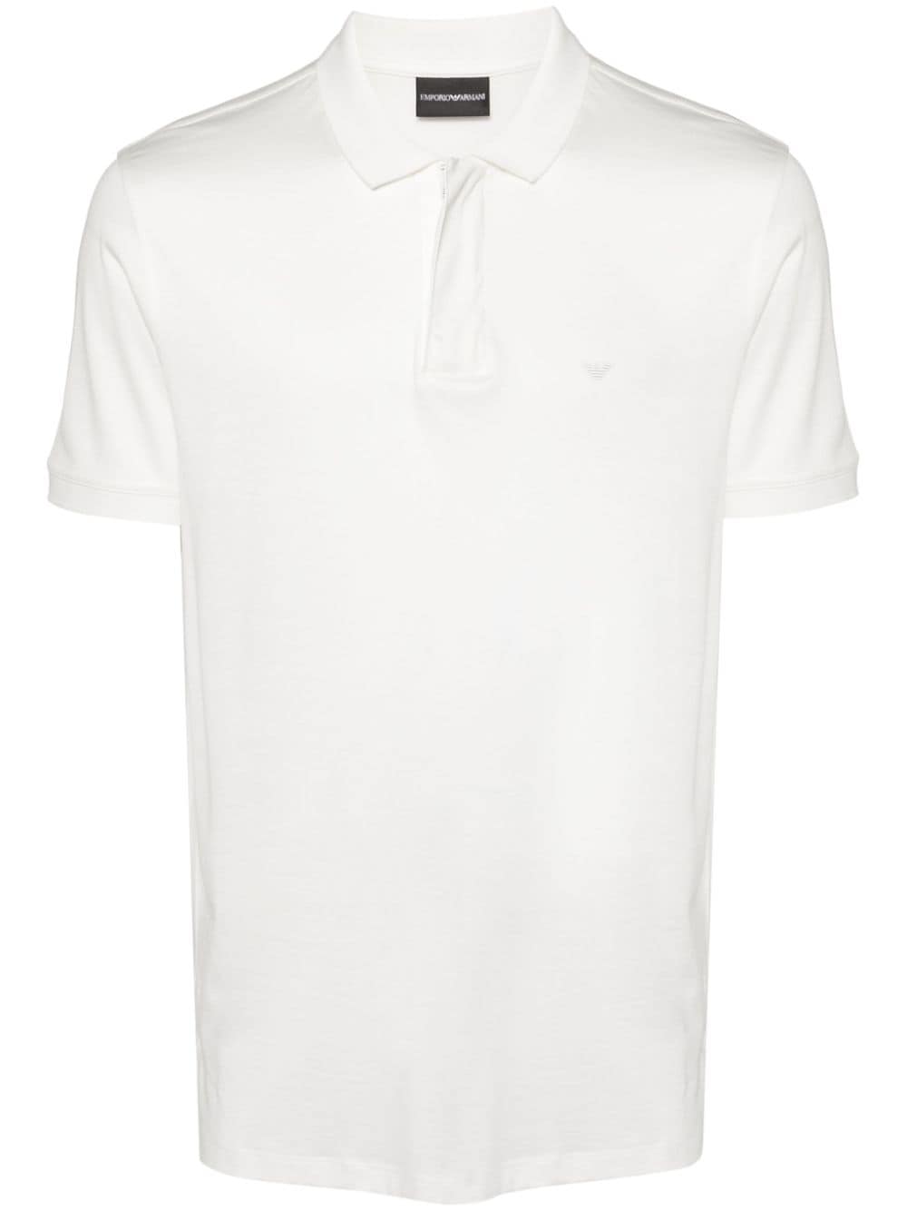 Emporio Armani rubberised-logo polo shirt - White von Emporio Armani