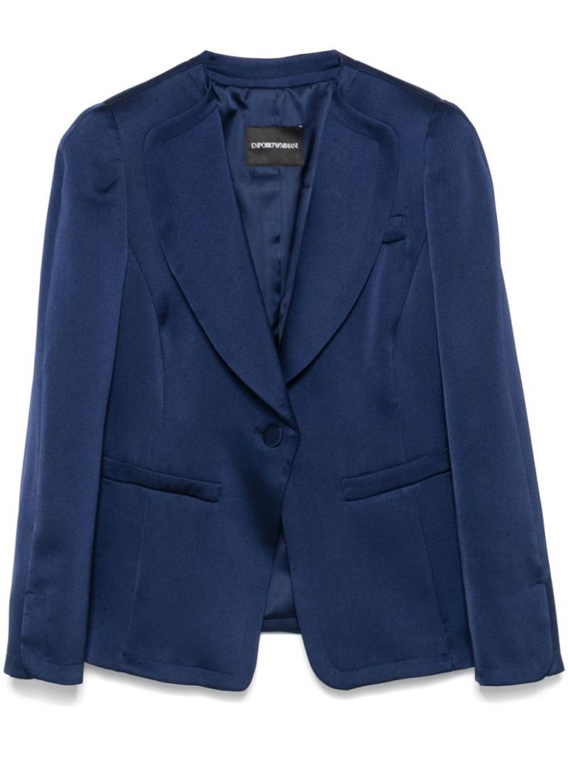 Emporio Armani satin blazer - Blue von Emporio Armani