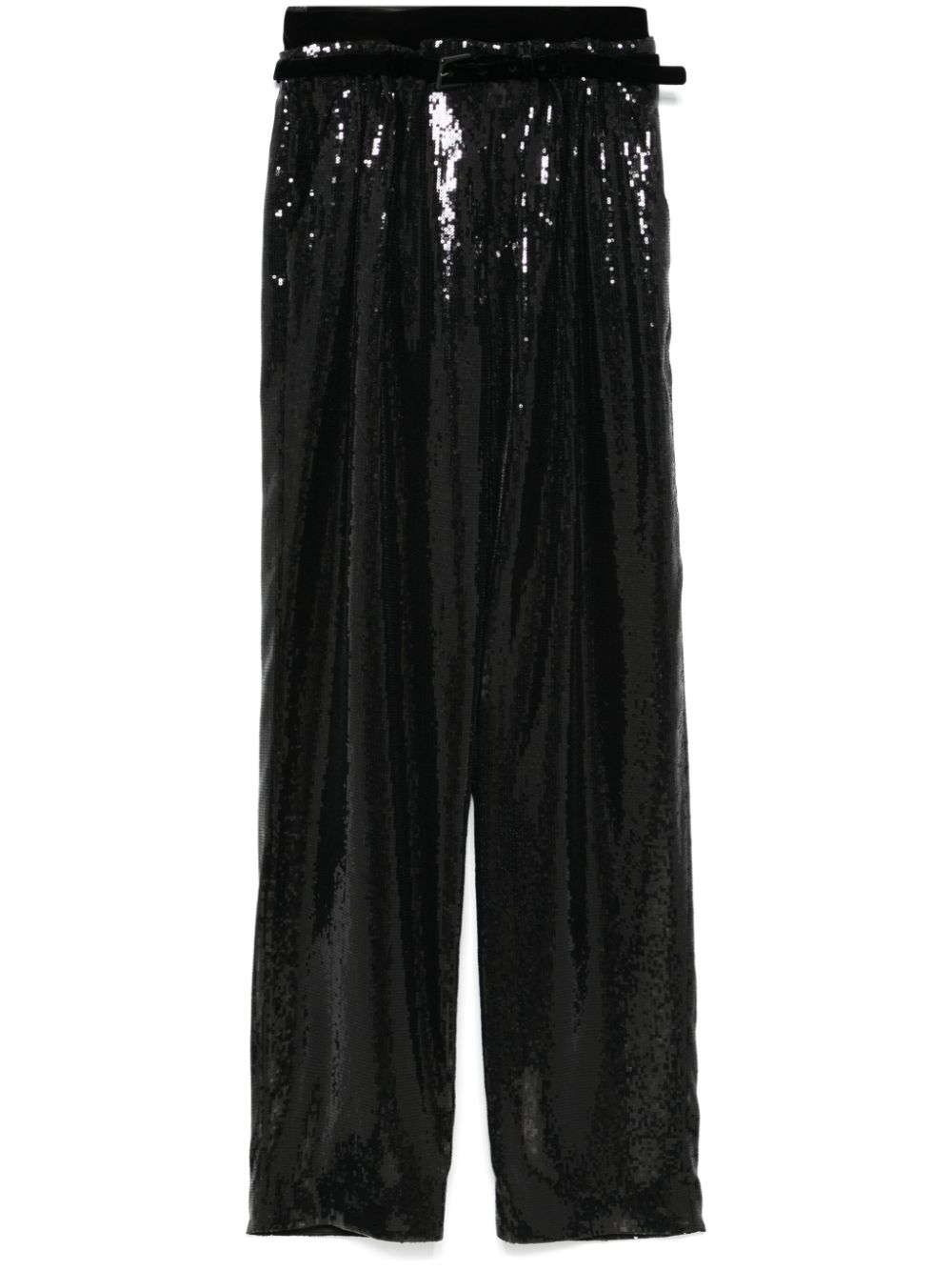 Emporio Armani sequin-embellished trousers - Black von Emporio Armani