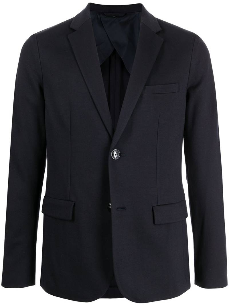 Emporio Armani single-breasted long-sleeved blazer - Blue von Emporio Armani