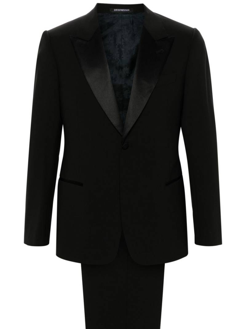 Emporio Armani single-breasted suit - Black von Emporio Armani