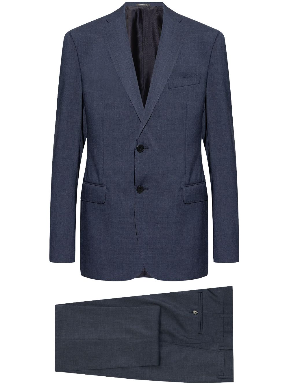 Emporio Armani single-breasted wool blazer - Blue von Emporio Armani