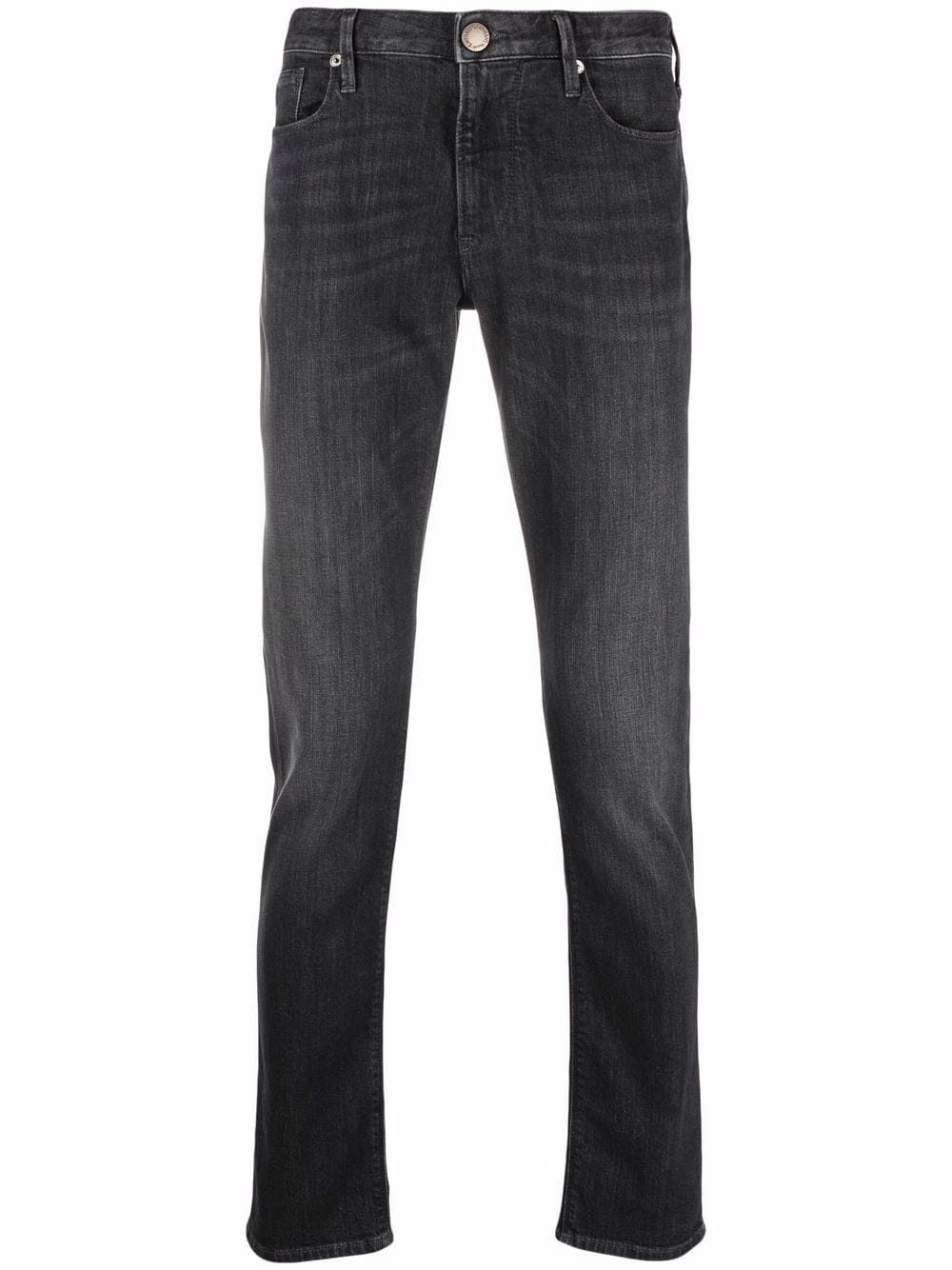 Emporio Armani slim-cut jeans - Black von Emporio Armani