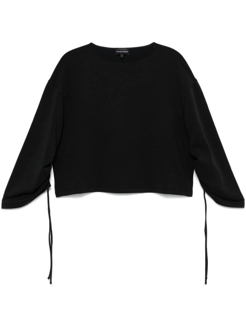 Emporio Armani soft scuba-jersey sweatshirt - Black von Emporio Armani