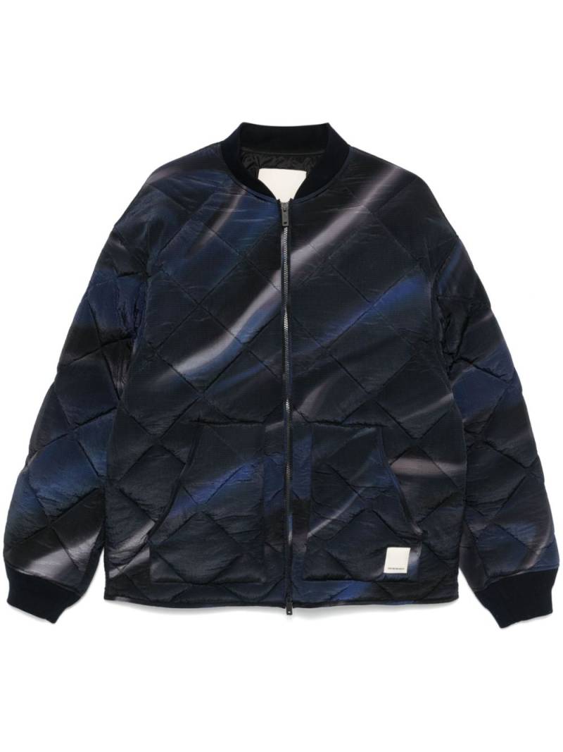 Emporio Armani spray-paint-effect jacket - Blue von Emporio Armani