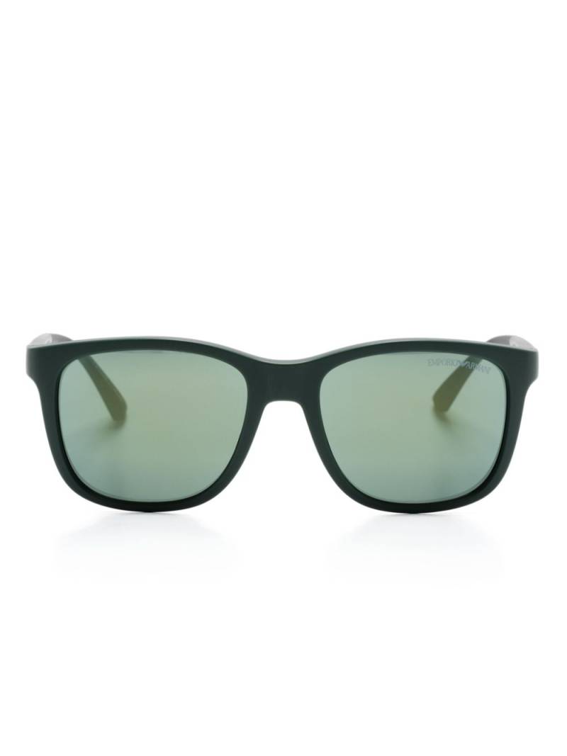 Emporio Armani square-frame tinted sunglasses - Green von Emporio Armani