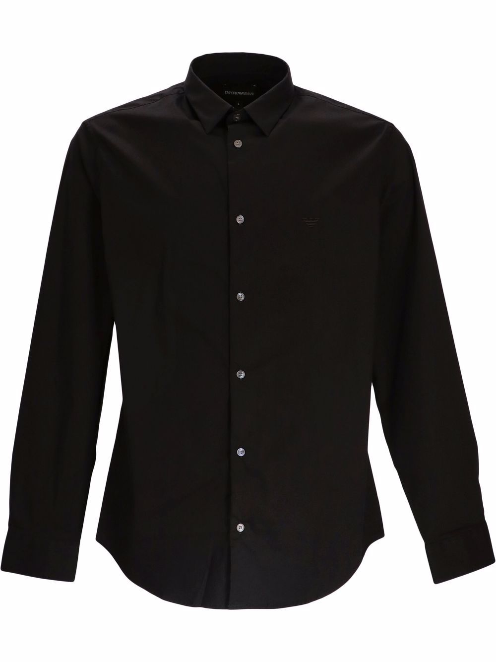 Emporio Armani stretch-fit button-up shirt - Black von Emporio Armani