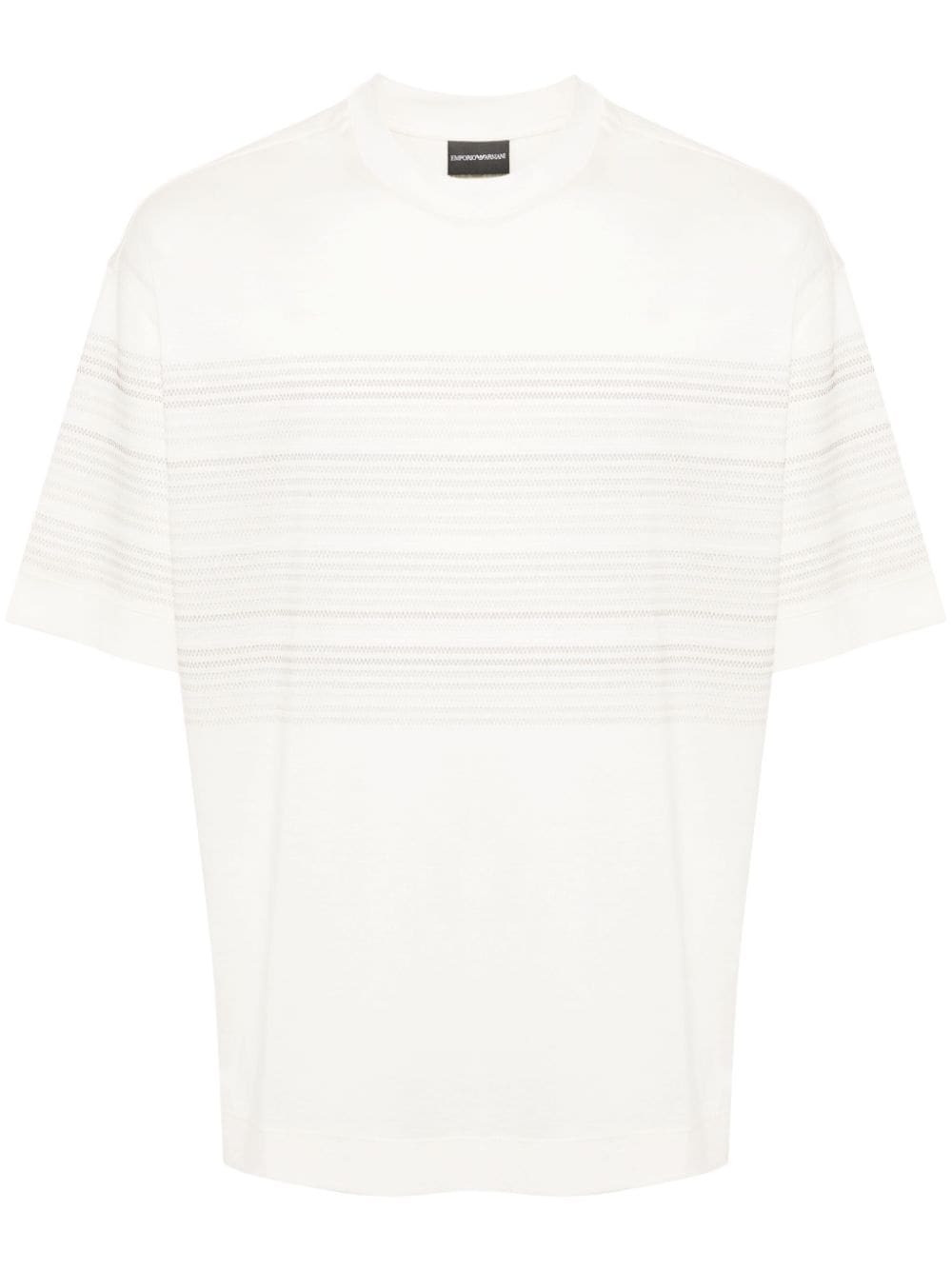 Emporio Armani striped crew neck T-shirt - Neutrals von Emporio Armani