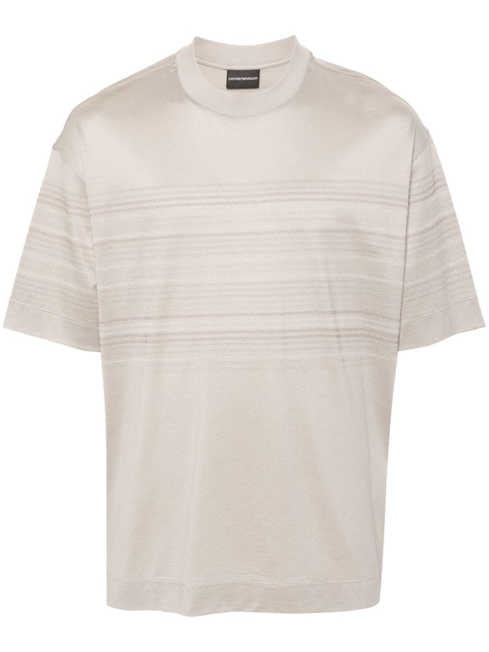 Emporio Armani striped crew neck T-shirt - Neutrals von Emporio Armani