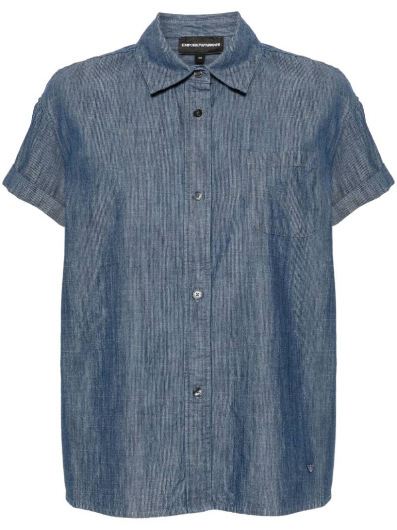 Emporio Armani striped denim shirt - Blue von Emporio Armani