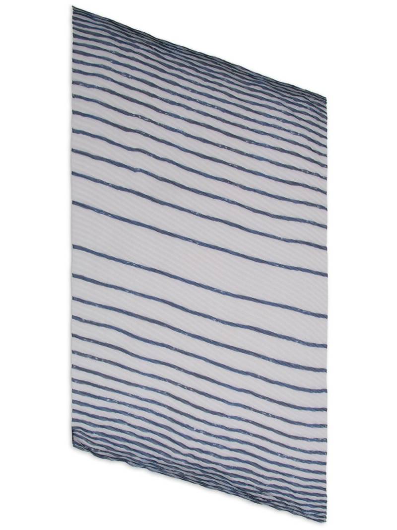 Emporio Armani striped sheer-finish scarf - Blue von Emporio Armani