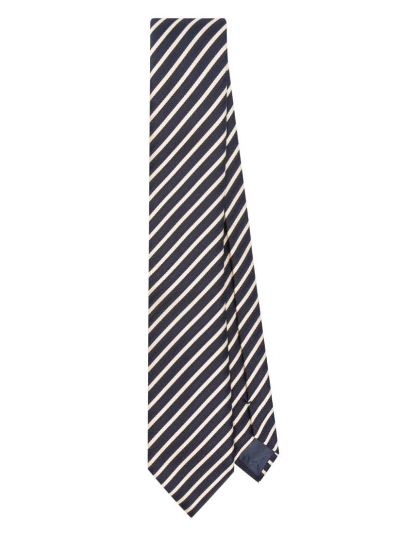 Emporio Armani striped silk tie - Blue von Emporio Armani