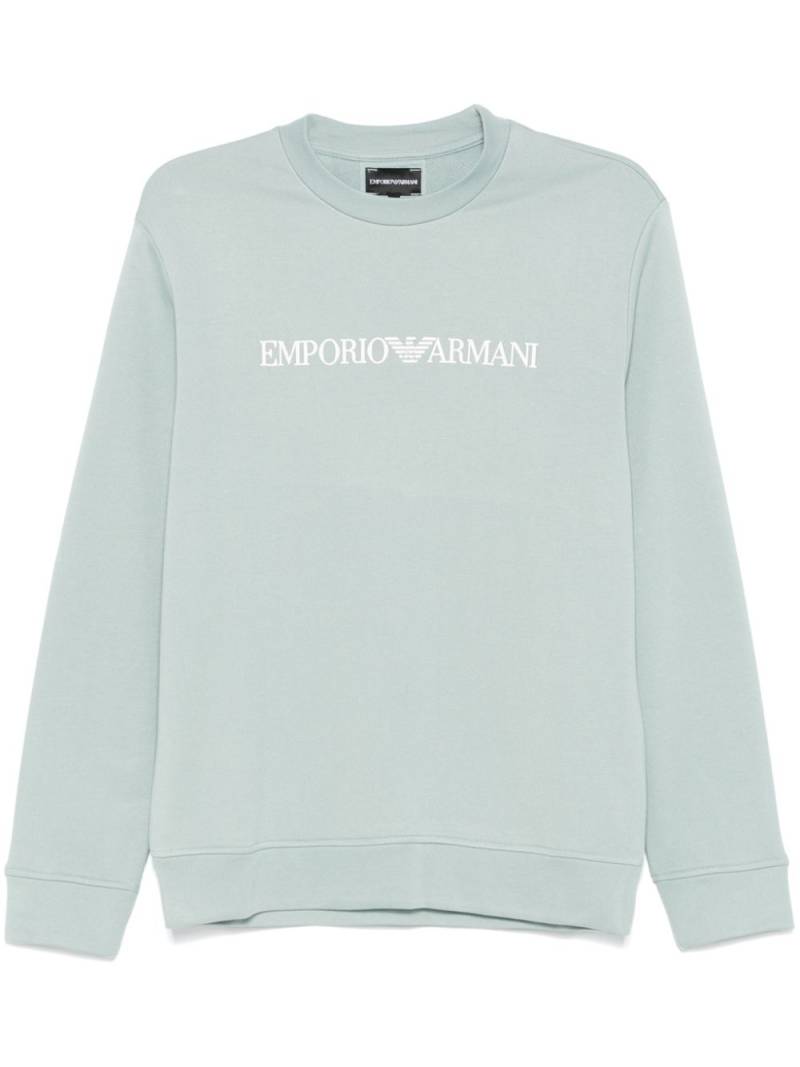 Emporio Armani tape-logo sweatshirt - Blue von Emporio Armani